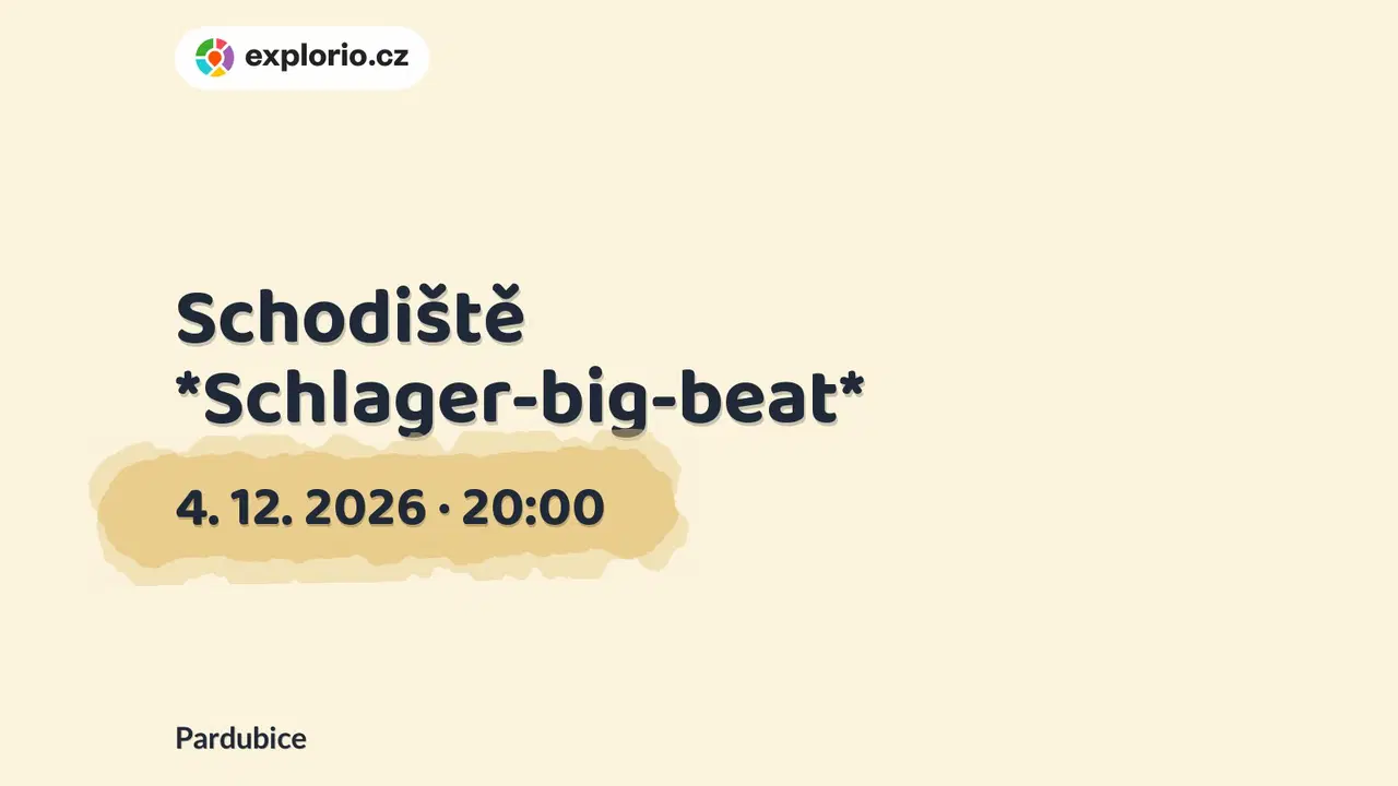 Schodiště *Schlager-big-beat* – divadlo, Hudba a Kino, Pardubice
