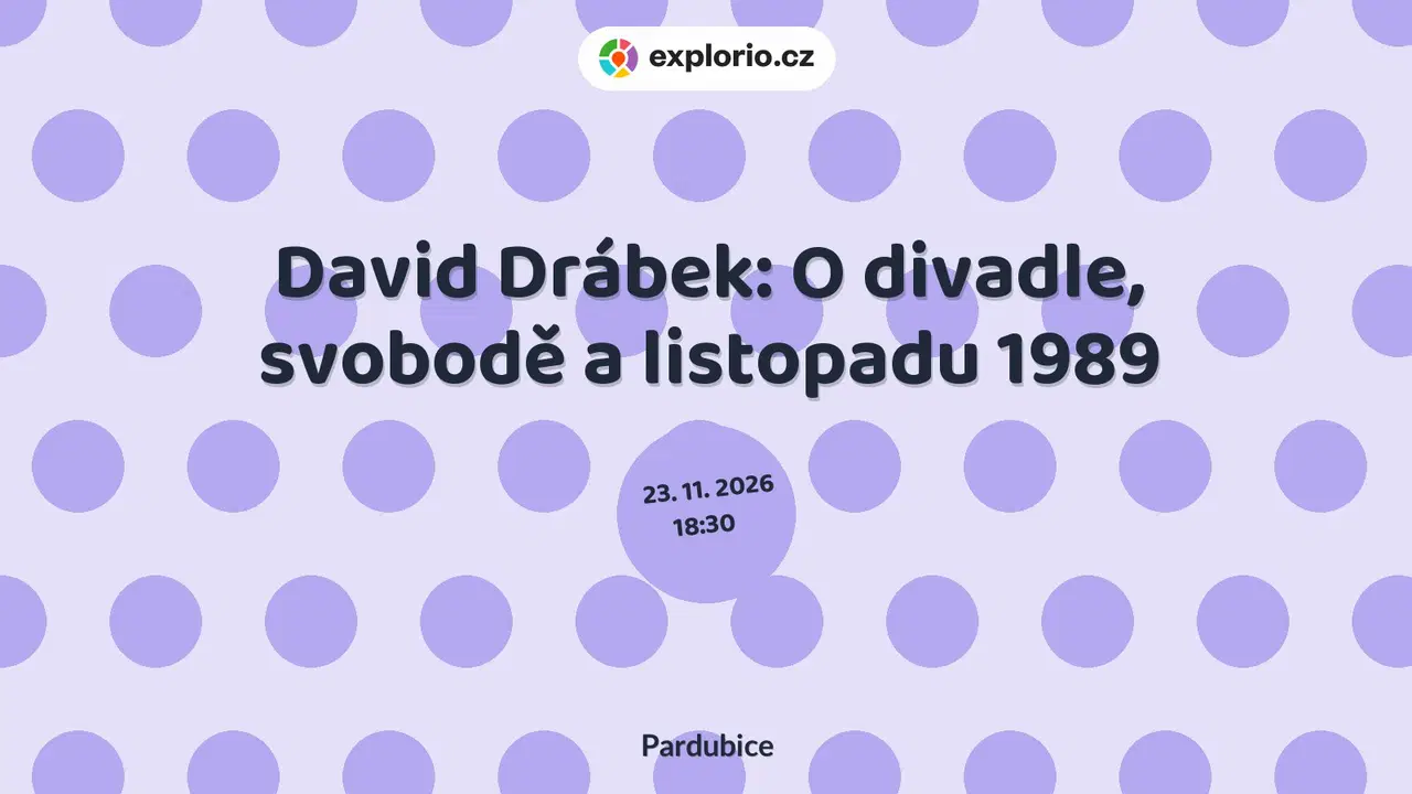 David Drábek: O divadle, svobodě a listopadu 1989 – divadlo, Hudba a Kino, Pardubice