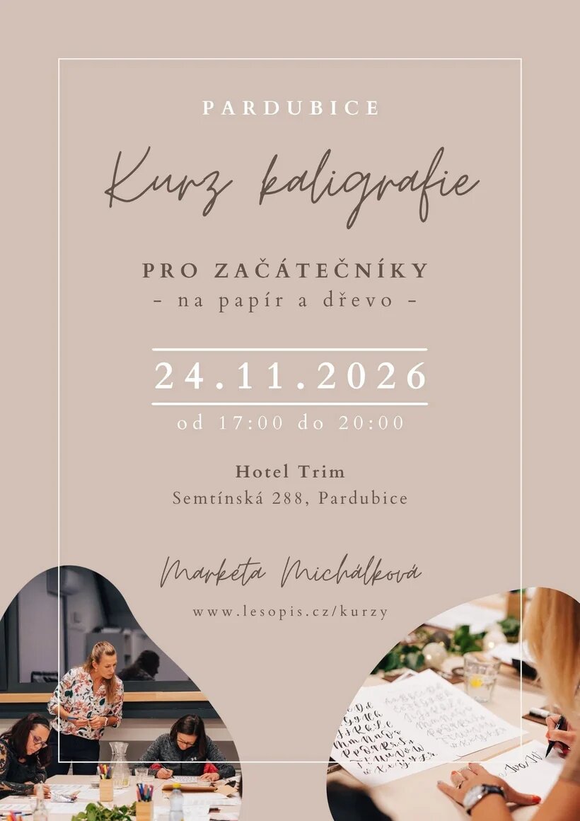 Kurz kaligrafie pro začátečníky – tvořivé dílny a Workshopy, Pardubice – fotka 2