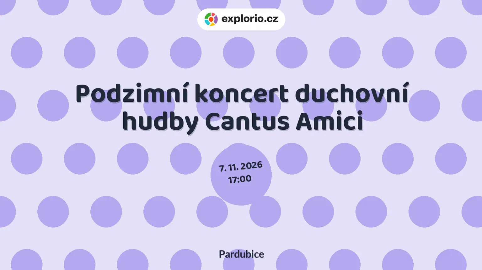 Podzimní koncert duchovní hudby Cantus Amici – divadlo, Hudba a Kino, Pardubice