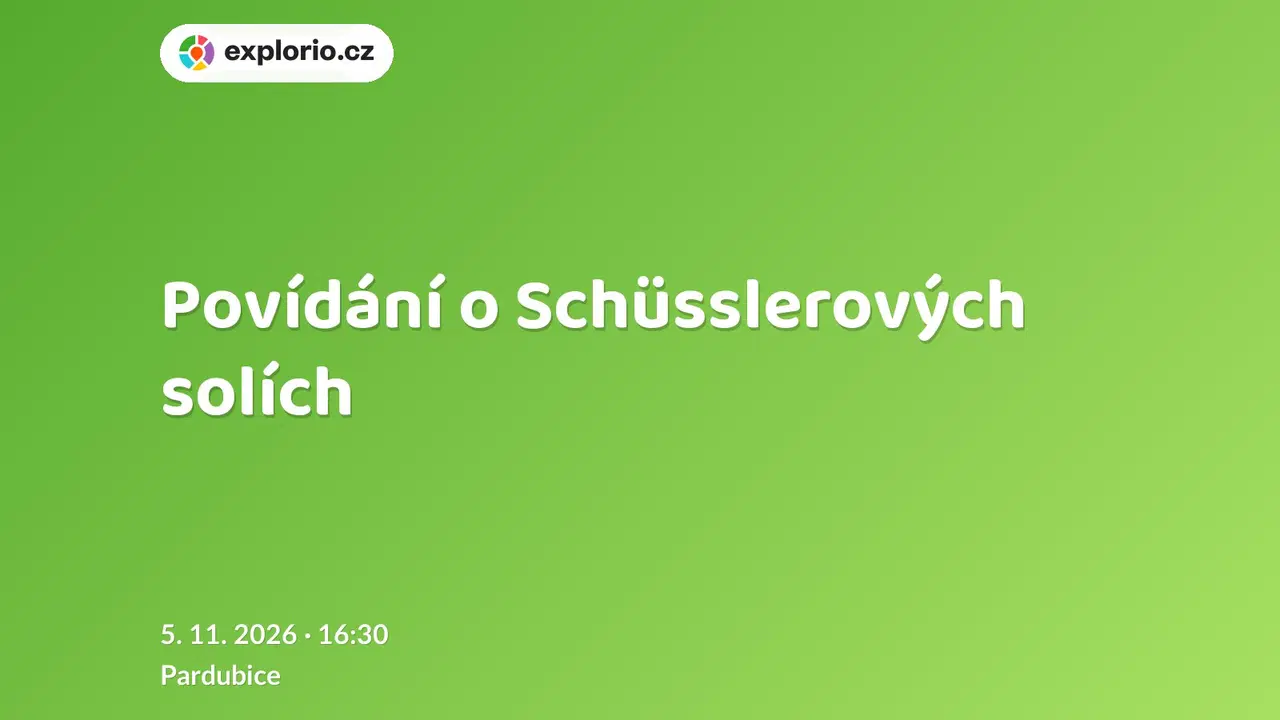 Povídání o Schüsslerových solích – tvořivé dílny a Workshopy, Pardubice