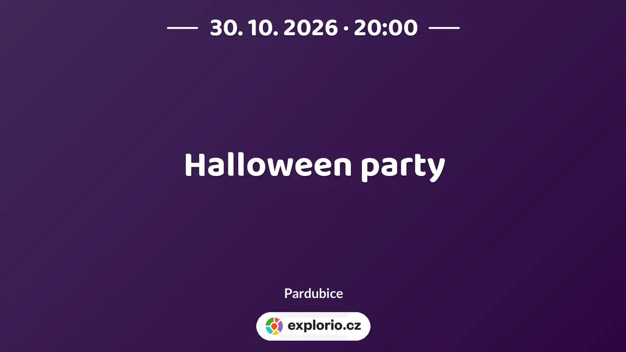 Halloween party – divadlo, Hudba a Kino, Pardubice
