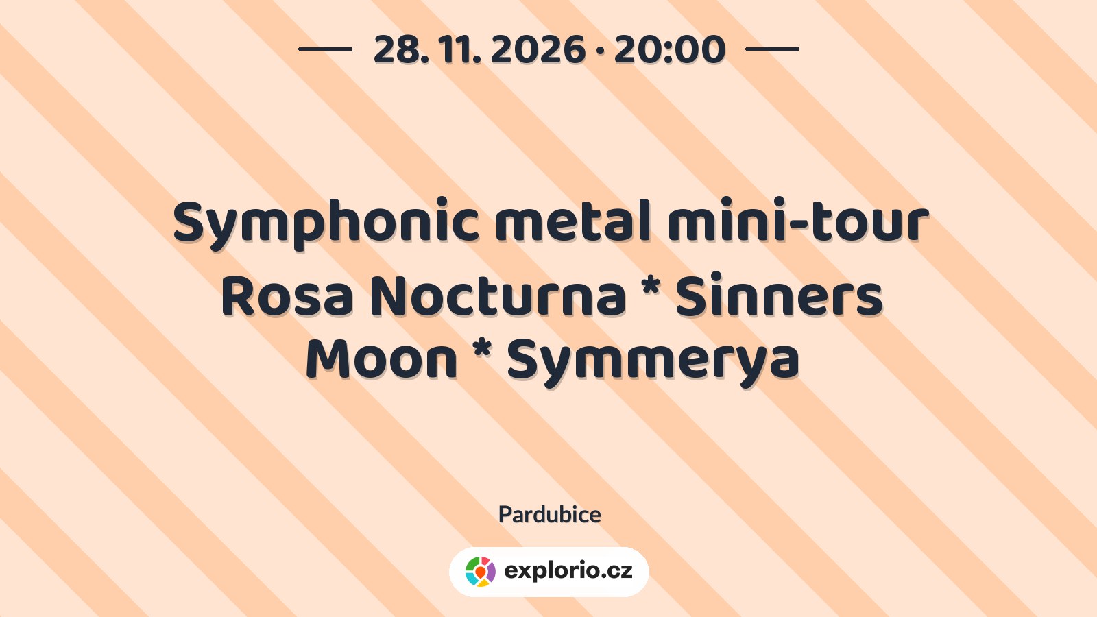 Symphonic metal mini-tour Rosa Nocturna * Sinners Moon * Symmerya – divadlo, Hudba a Kino, Pardubice