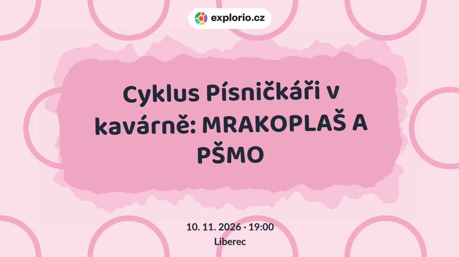 Cyklus Písničkáři v kavárně: MRAKOPLAŠ A PŠMO – divadlo, Hudba a Kino, Liberec