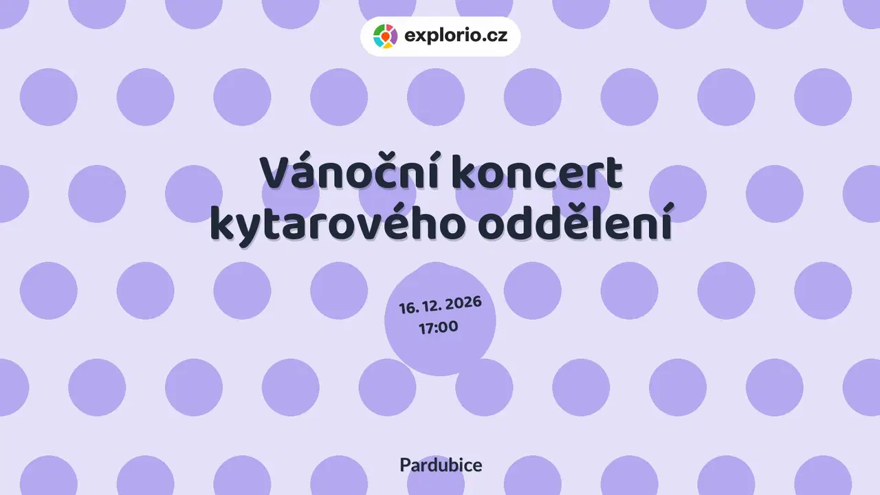 Vánoční koncert kytarového oddělení – divadlo, Hudba a Kino, Pardubice