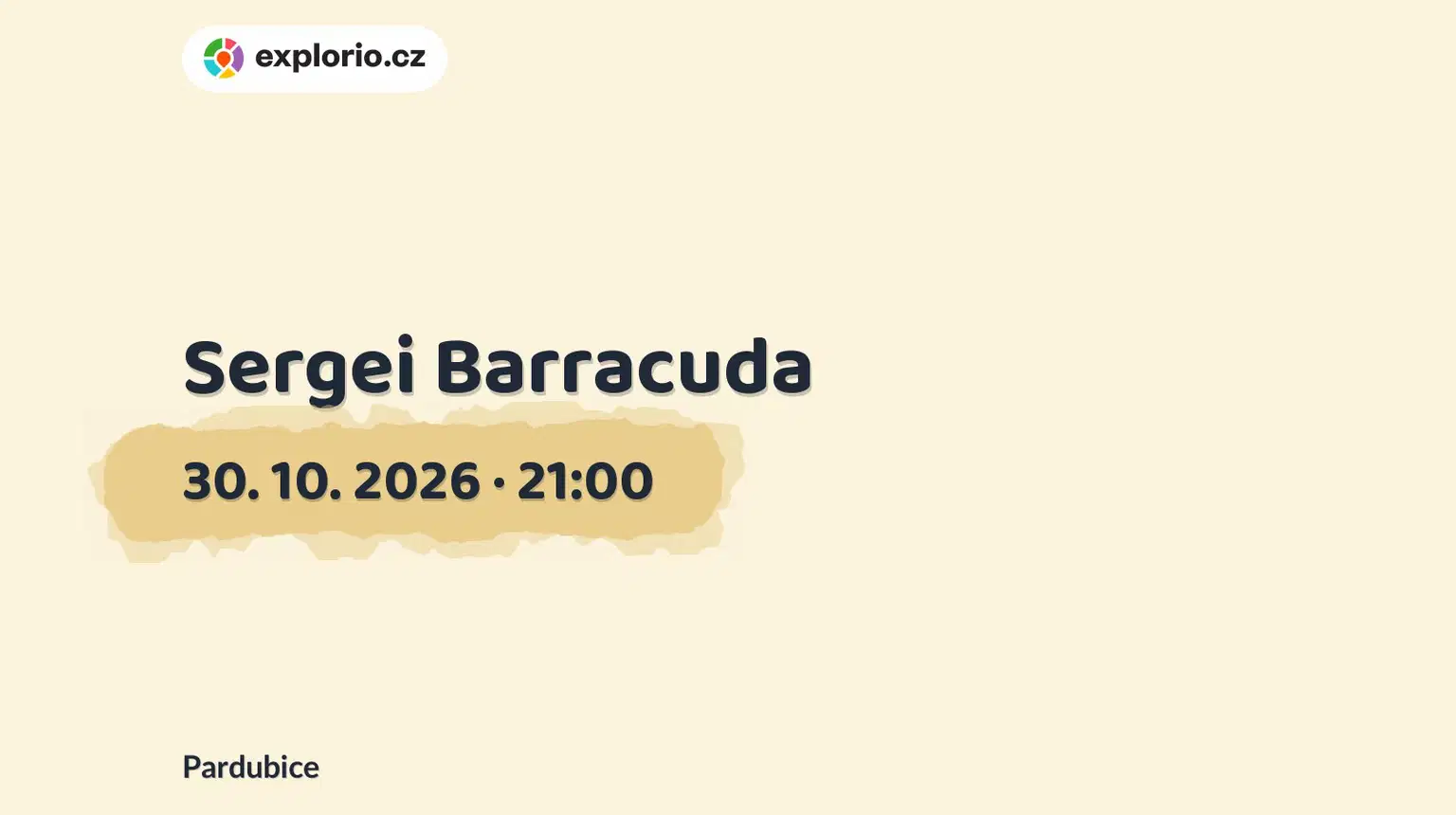 Sergei Barracuda – divadlo, Hudba a Kino, Pardubice