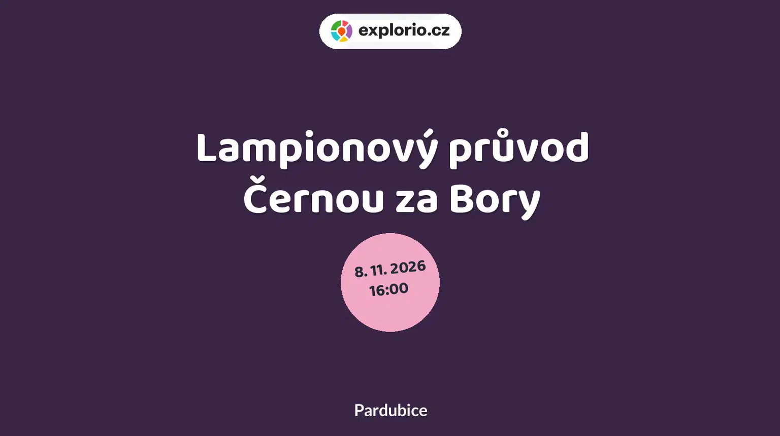 Lampionový průvod Černou za Bory – festivaly a Slavnosti, Pardubice