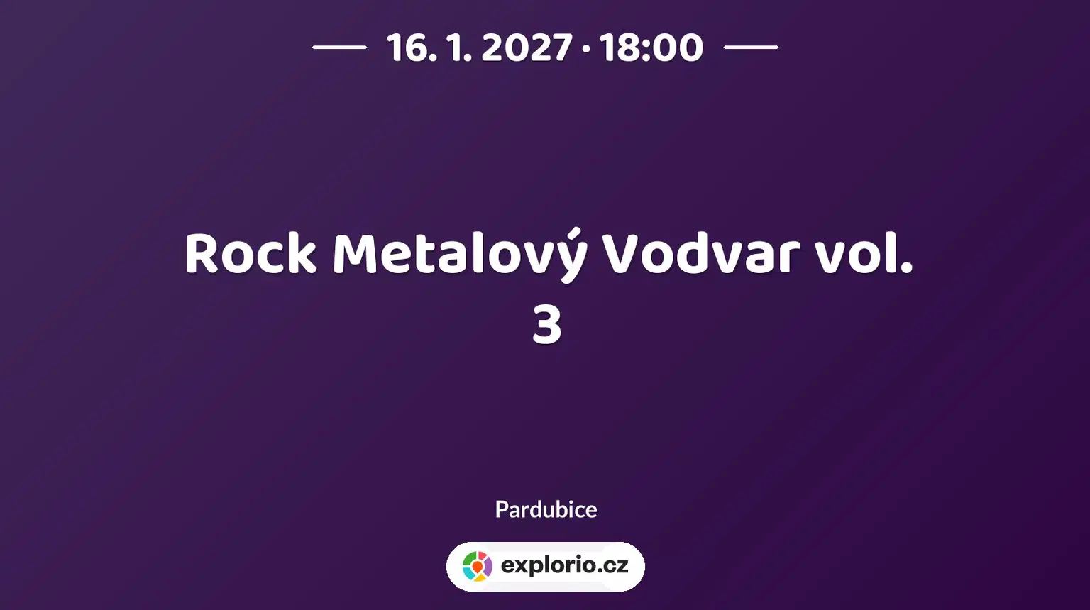 Rock Metalový Vodvar vol. 3 – divadlo, Hudba a Kino, Pardubice