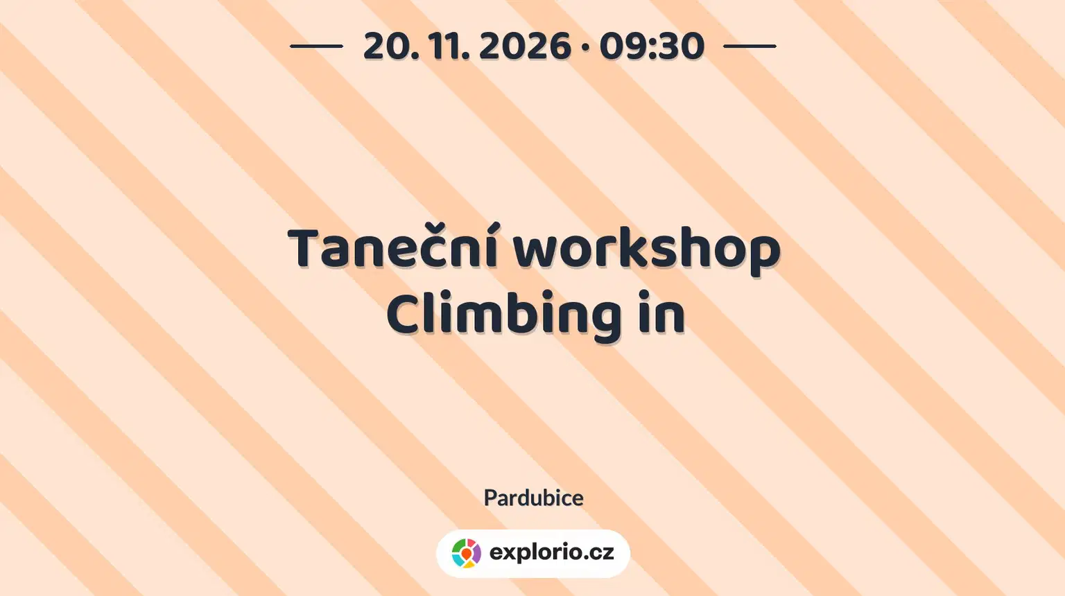 Taneční workshop Climbing in – tvořivé dílny a Workshopy, Pardubice