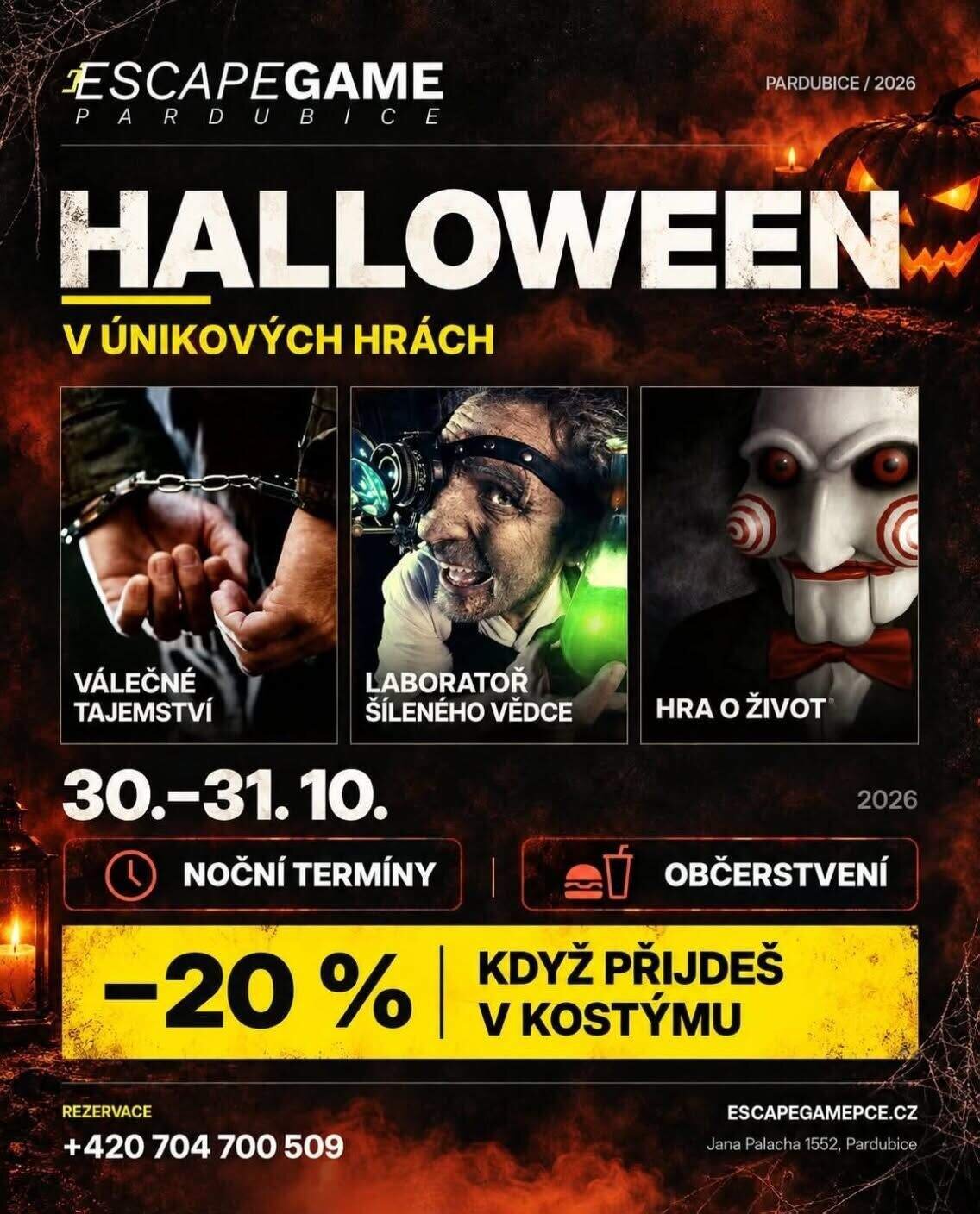 Halloween v únikových hrách – divadlo, Hudba a Kino, Pardubice – fotka 2