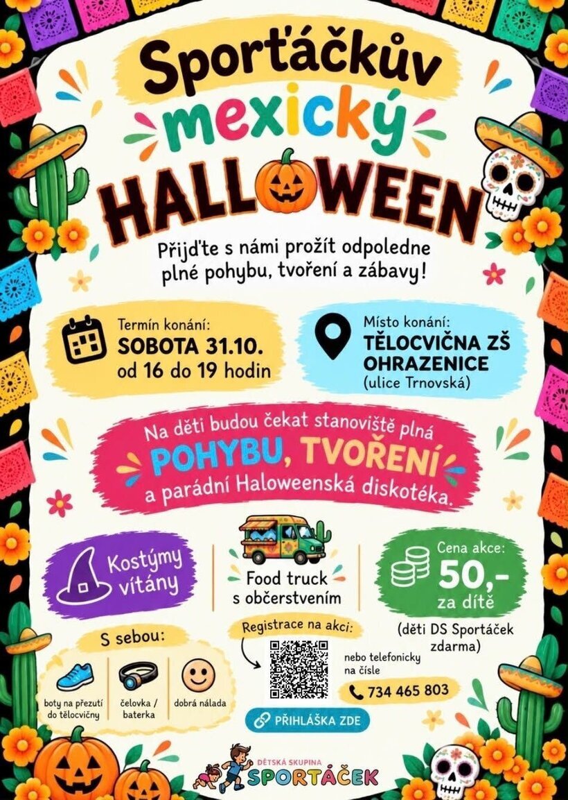 Sporťáčkův mexický Halloween – sport a Pohyb, Pardubice – fotka 2