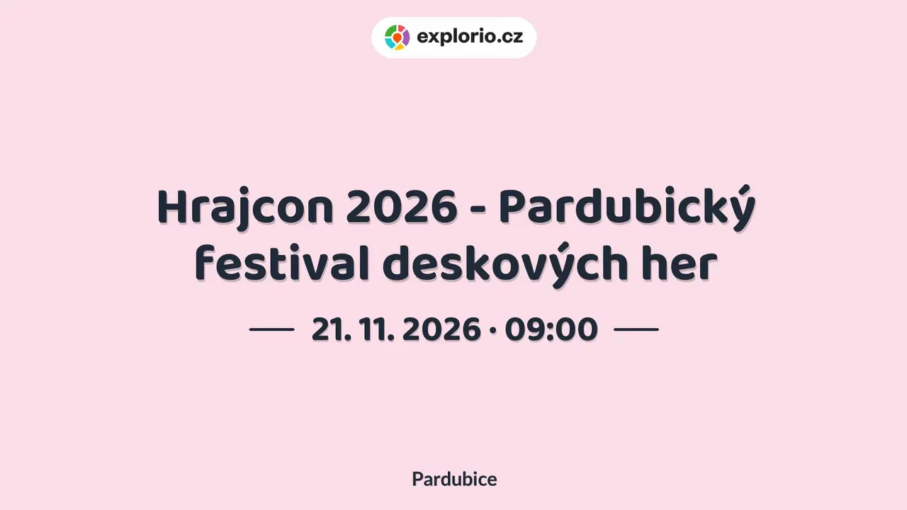 Hrajcon 2026 - Pardubický festival deskových her – festivaly a Slavnosti, Pardubice