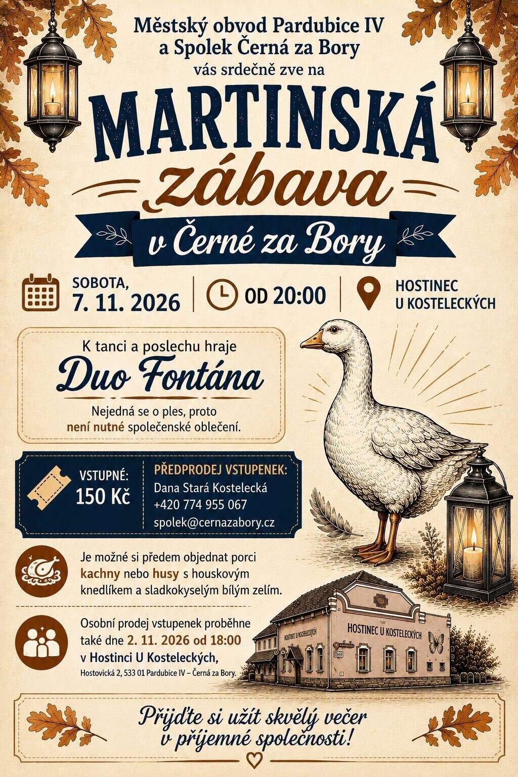 Martinská zábava v Černé za Bory – divadlo, Hudba a Kino, Pardubice – fotka 2