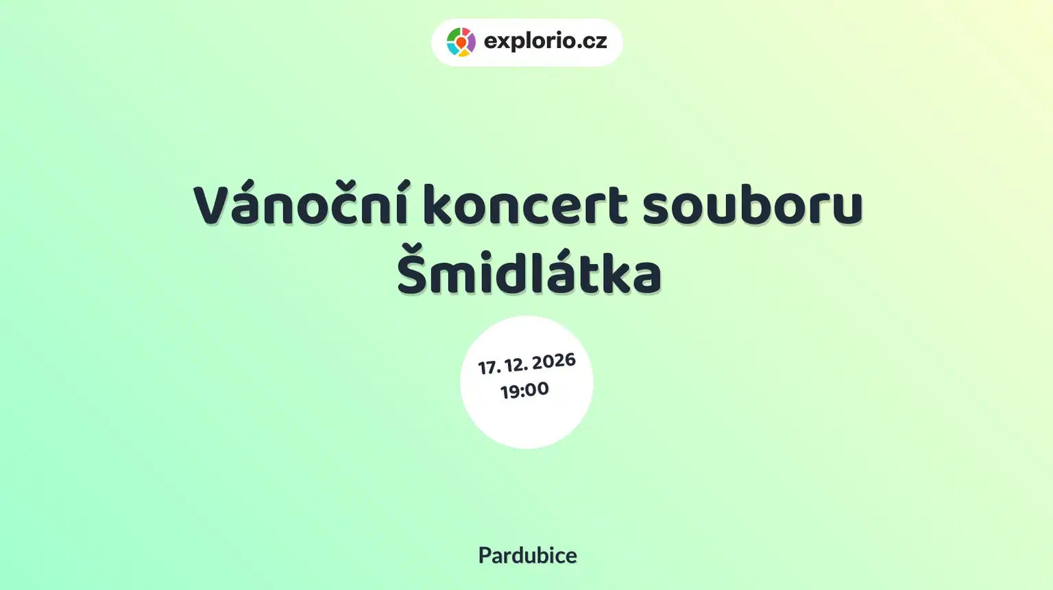 Vánoční koncert souboru Šmidlátka – divadlo, Hudba a Kino, Pardubice
