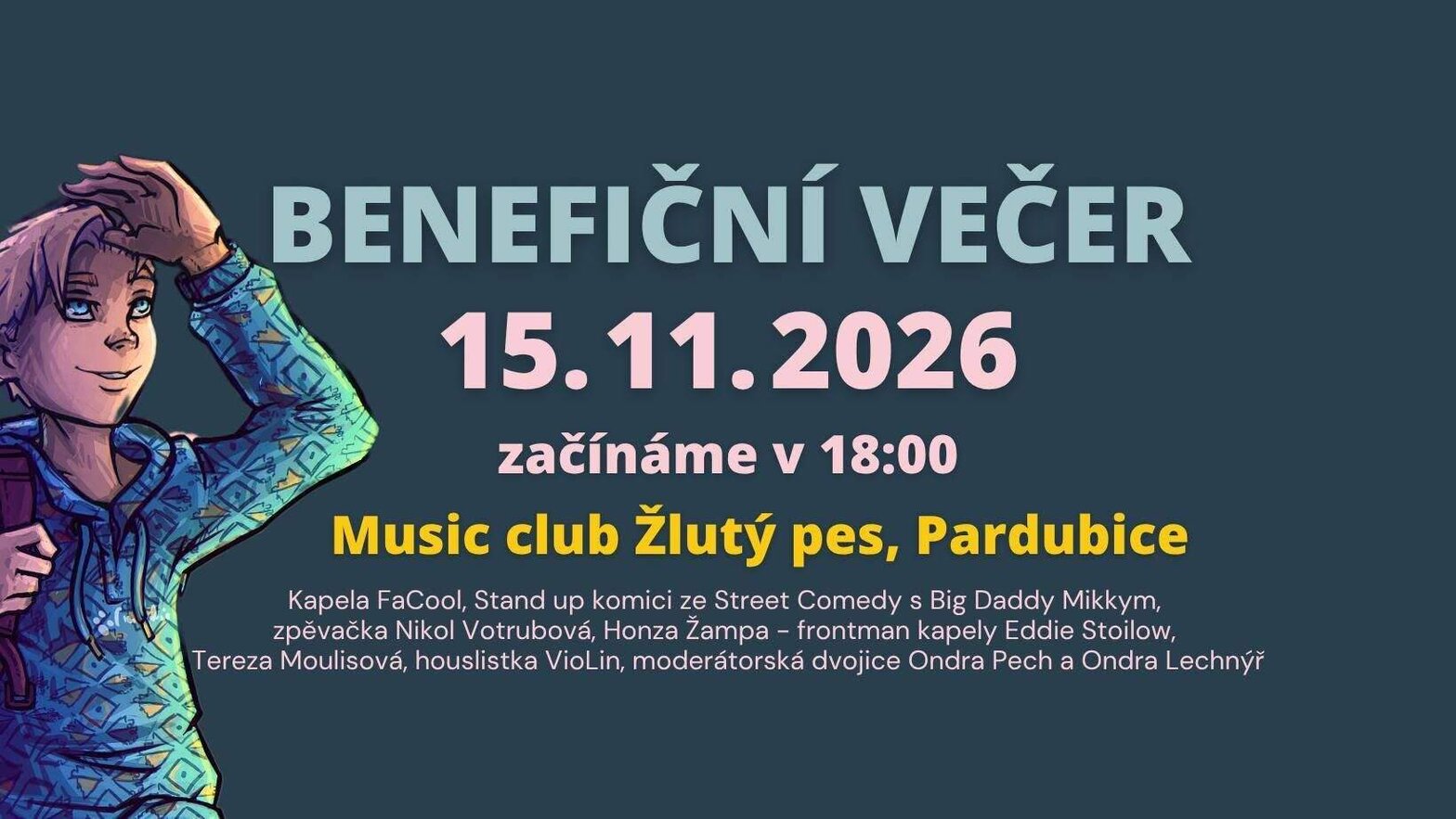 Úsměv nejen pro Kryštofa: Benefiční večer – divadlo, Hudba a Kino, Pardubice – fotka 2