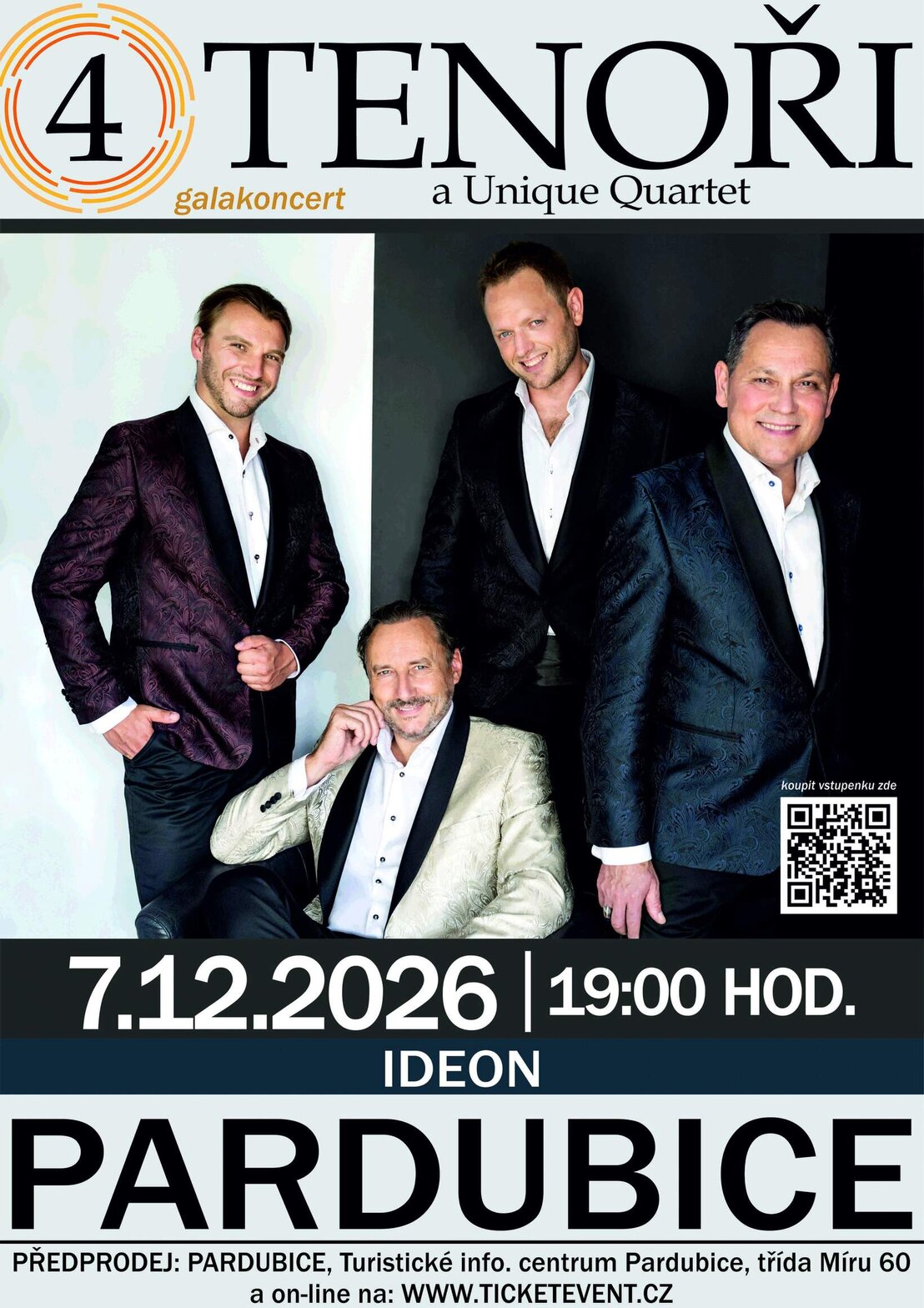 4 Tenoři: Vánoční galakoncert – divadlo, Hudba a Kino, Pardubice – fotka 2