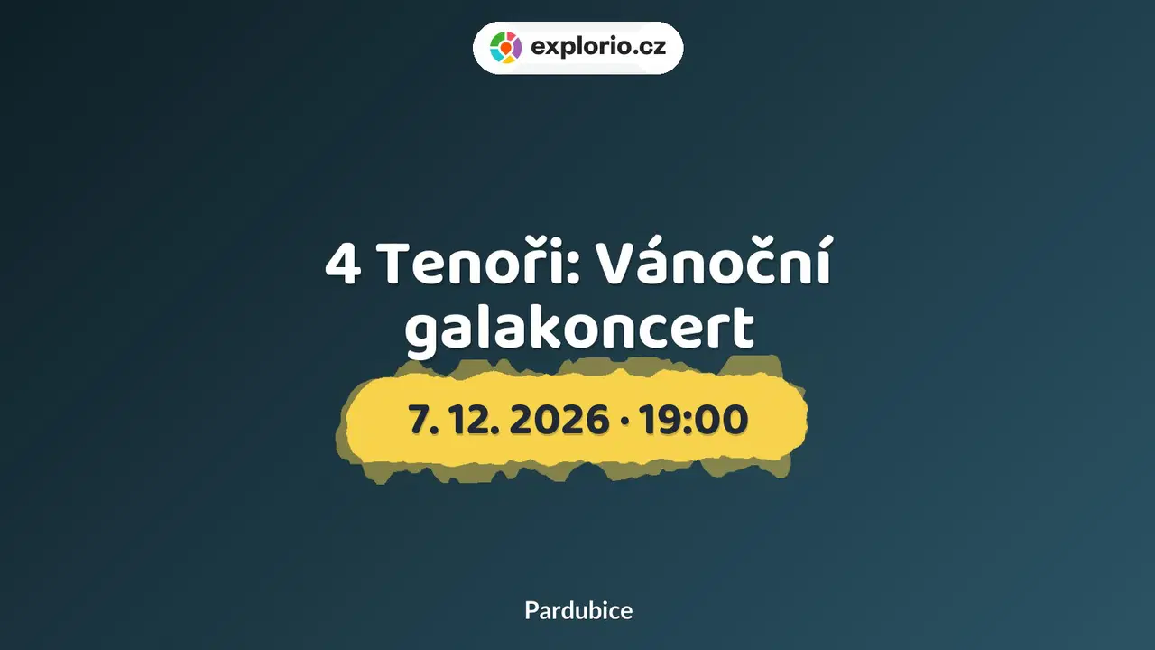 4 Tenoři: Vánoční galakoncert – divadlo, Hudba a Kino, Pardubice