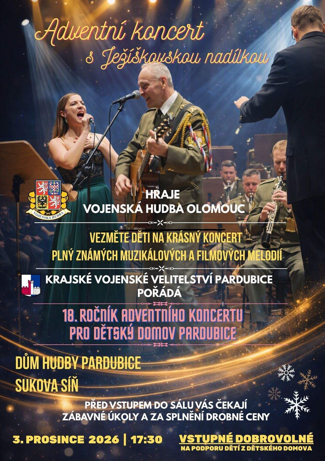 Vojenská hudba Olomouc: Adventní koncert s Ježíškovskou nadílkou – divadlo, Hudba a Kino, Pardubice – fotka 2