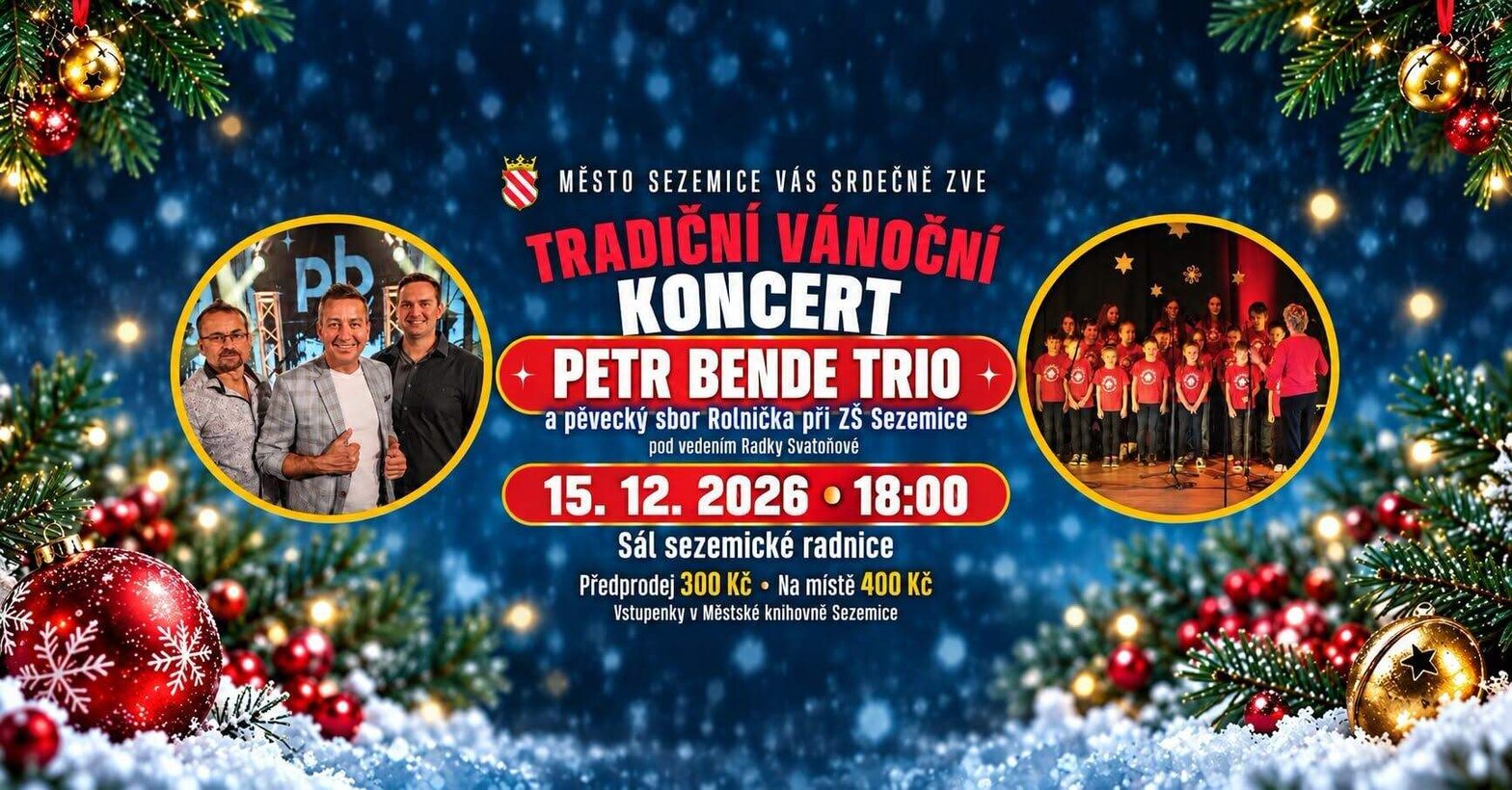 Tradiční vánoční koncert: Petr Bende Trio a sbor Rolnička – divadlo, Hudba a Kino, Sezemice – fotka 2