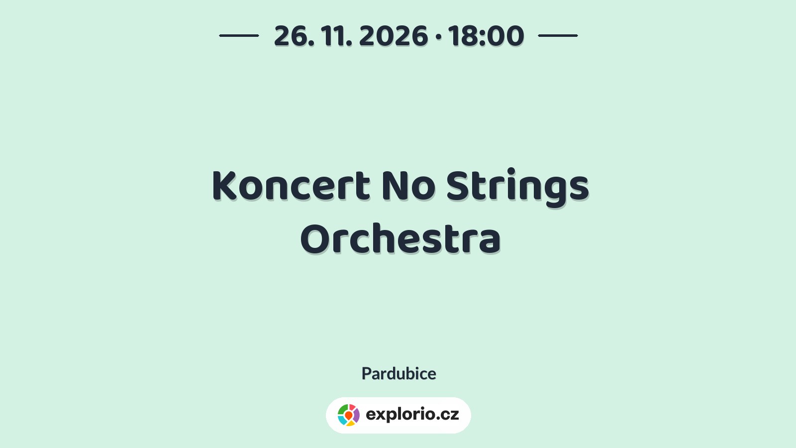 Koncert No Strings Orchestra – divadlo, Hudba a Kino, Pardubice