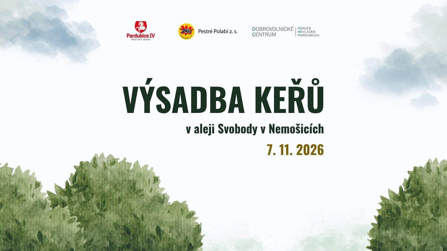 Výsadba keřů v aleji Svobody v Nemošicích – příroda a Zvířátka, Pardubice – fotka 2