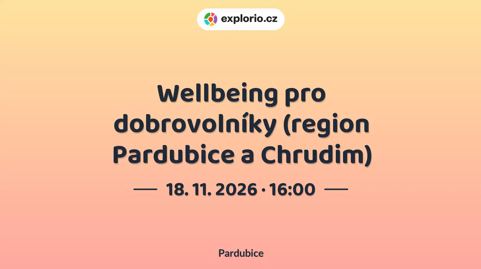 Wellbeing pro dobrovolníky (region Pardubice a Chrudim) – tvořivé dílny a Workshopy, Pardubice