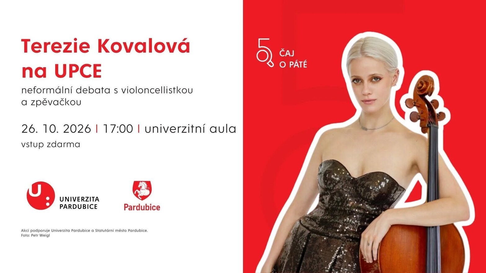 Čaj o páté: Terezie Kovalová na UPCE – divadlo, Hudba a Kino, Pardubice – fotka 2