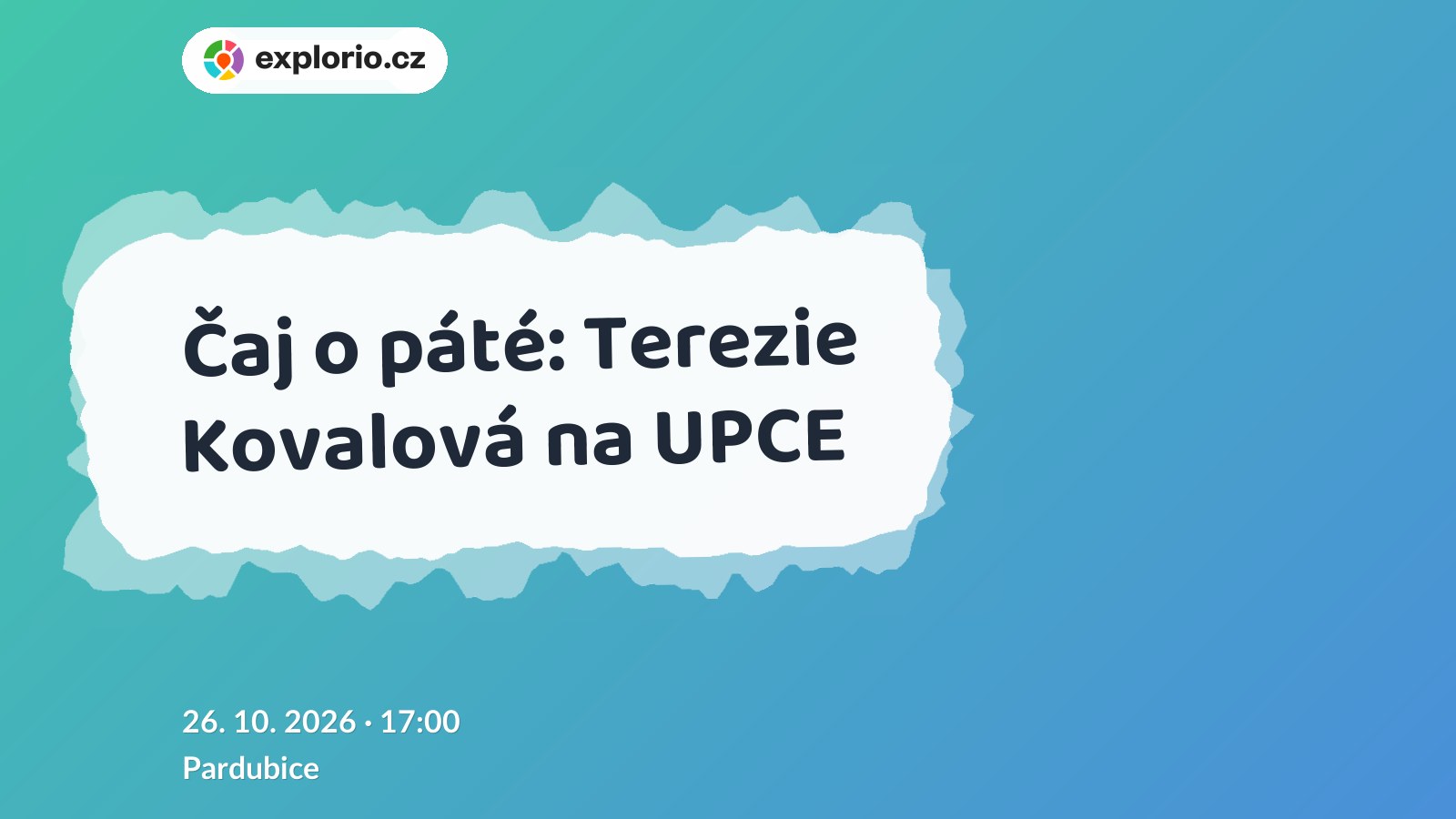 Čaj o páté: Terezie Kovalová na UPCE – divadlo, Hudba a Kino, Pardubice