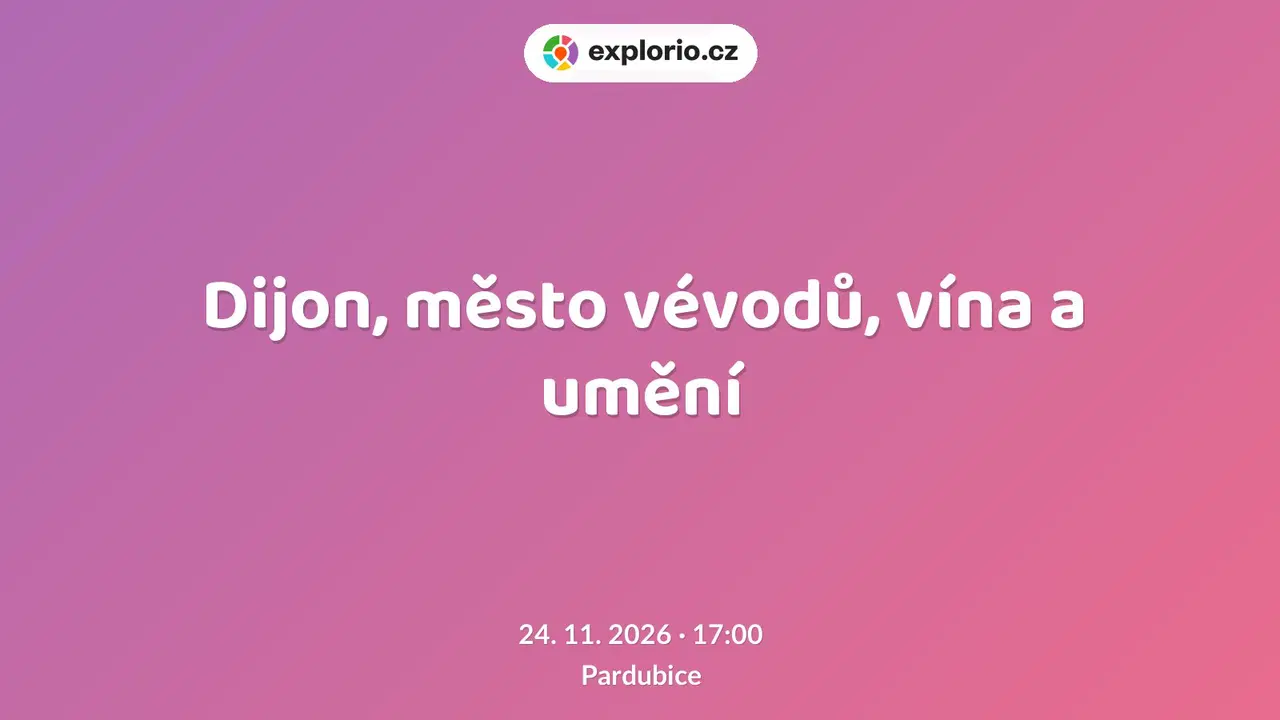 Dijon, město vévodů, vína a umění – prohlídky a Muzea, Pardubice