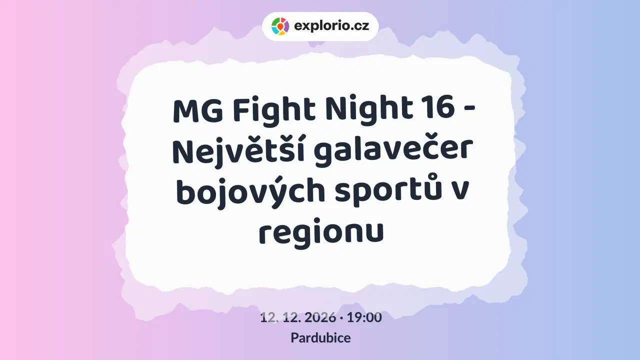 MG Fight Night 16 - Největší galavečer bojových sportů v regionu – sport a Pohyb, Pardubice