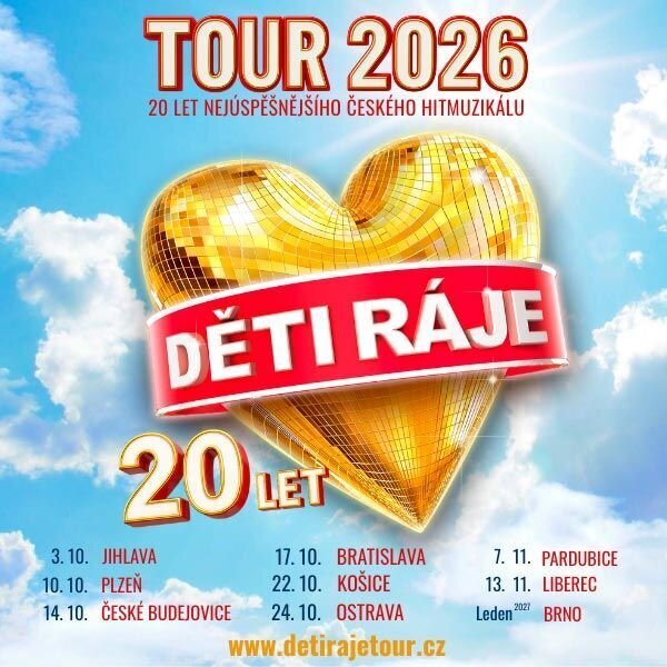 Děti ráje - halová tour 2026 – divadlo, Hudba a Kino, Pardubice – fotka 2