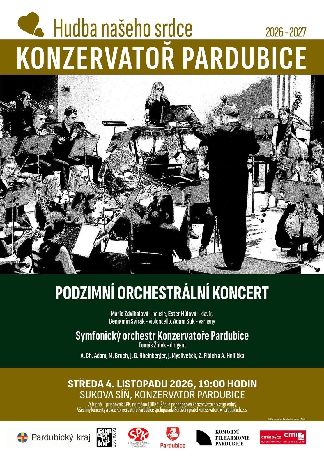 Podzimní koncert Symfonického orchestru Konzervatoře Pardubice – divadlo, Hudba a Kino, Pardubice – fotka 2