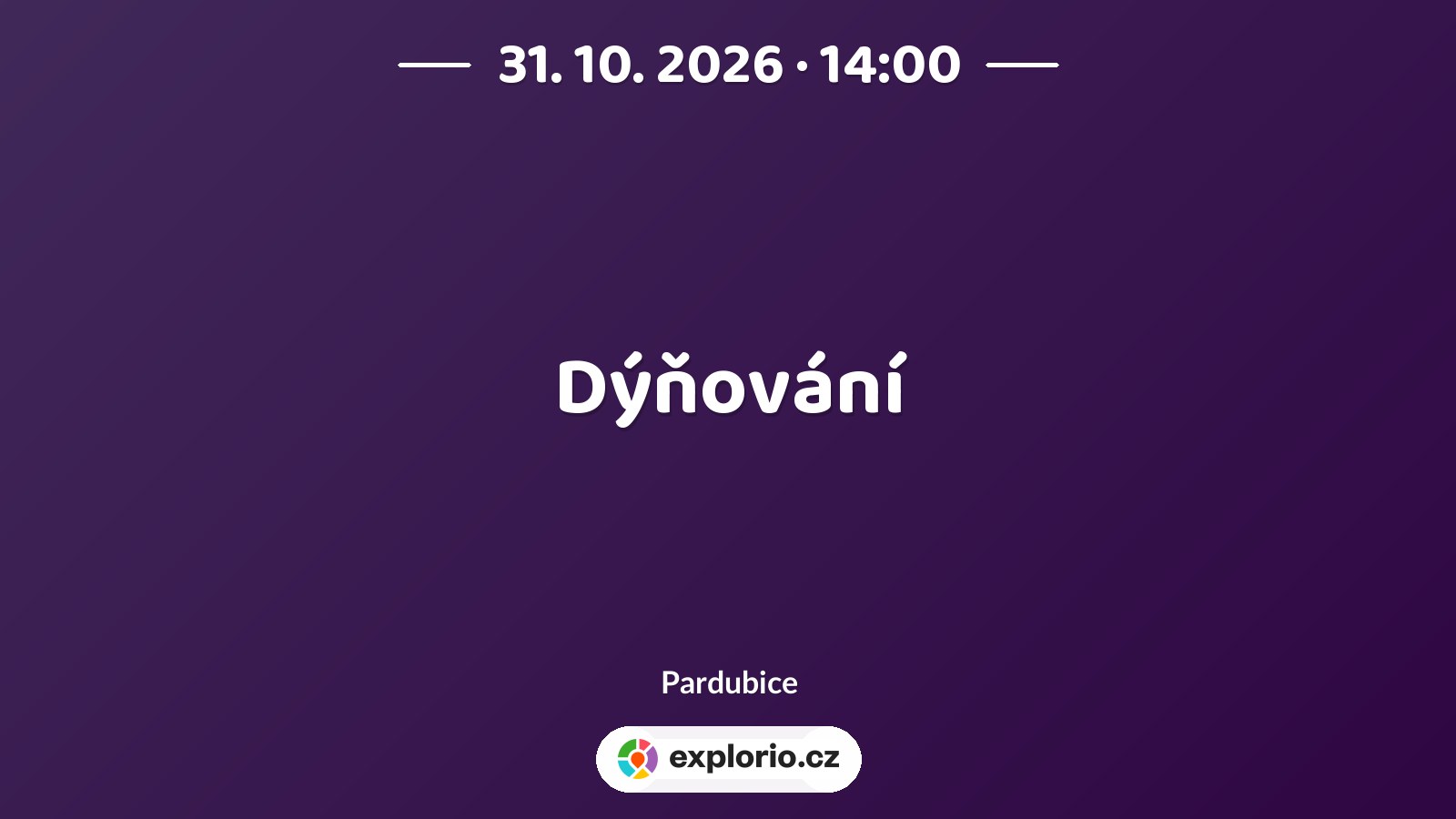 Dýňování – tvořivé dílny a Workshopy, Pardubice