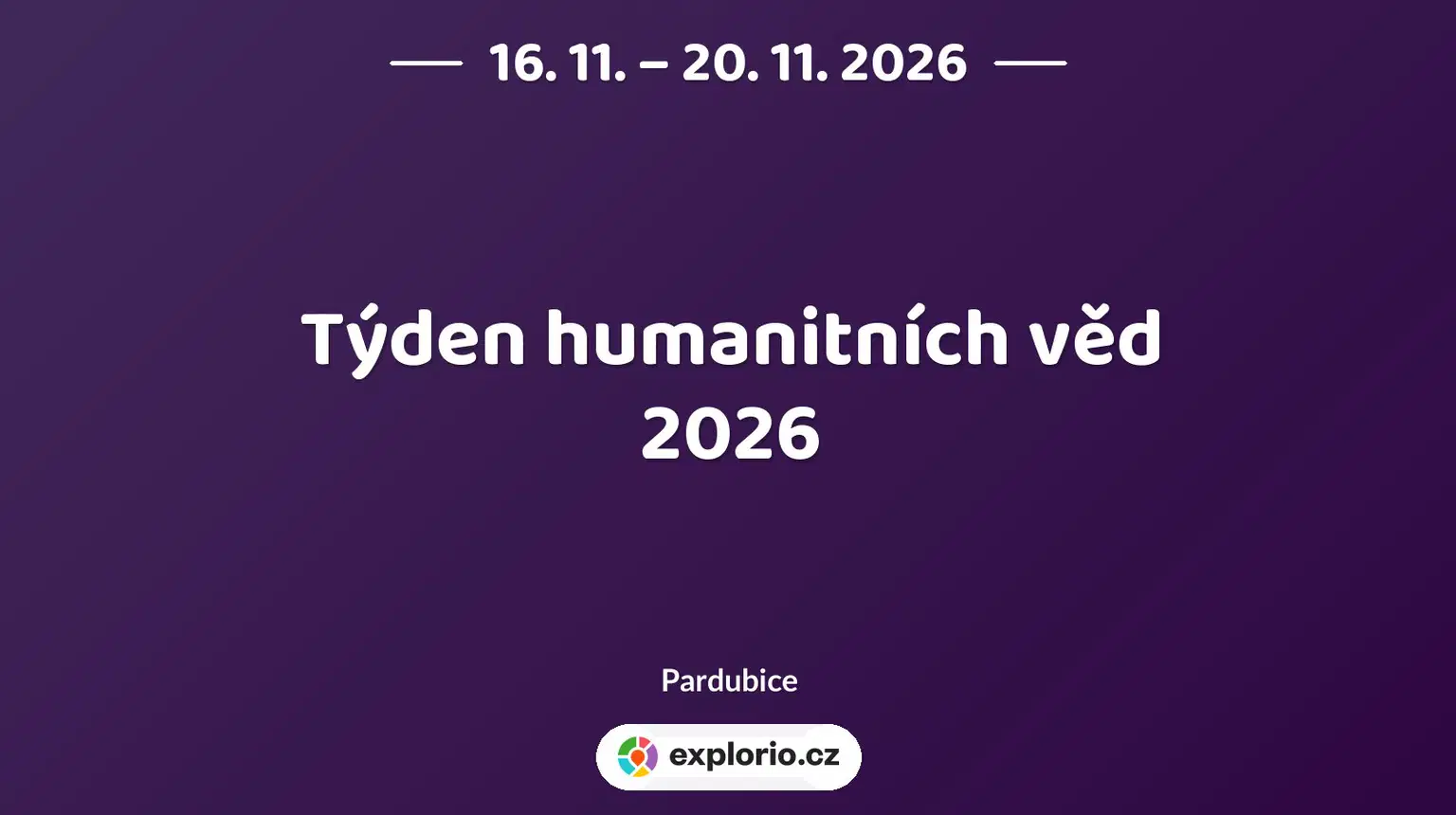 Týden humanitních věd 2026 – divadlo, Hudba a Kino, Pardubice