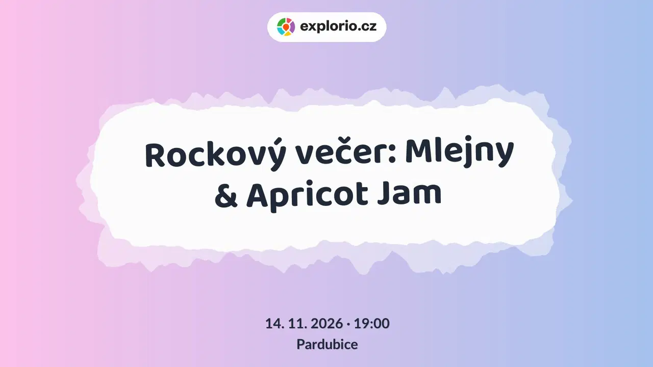 Rockový večer: Mlejny & Apricot Jam – divadlo, Hudba a Kino, Pardubice
