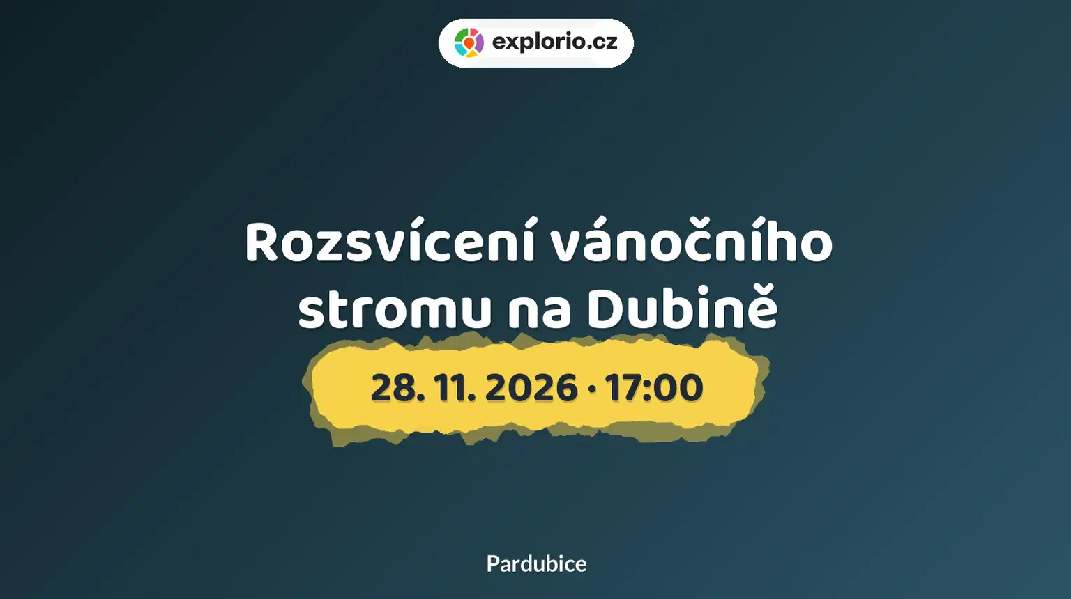Rozsvícení vánočního stromu na Dubině – festivaly a Slavnosti, Pardubice