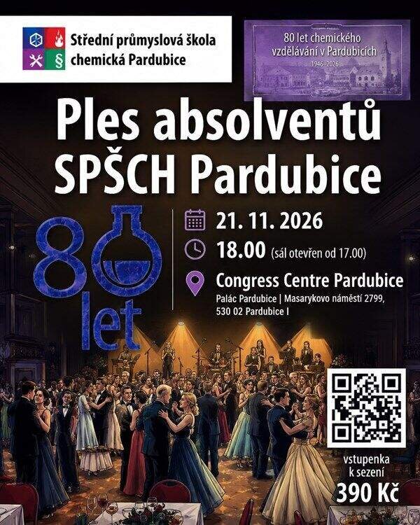 Ples absolventů SPŠCH - 80. výročí založení školy – divadlo, Hudba a Kino, Pardubice – fotka 2