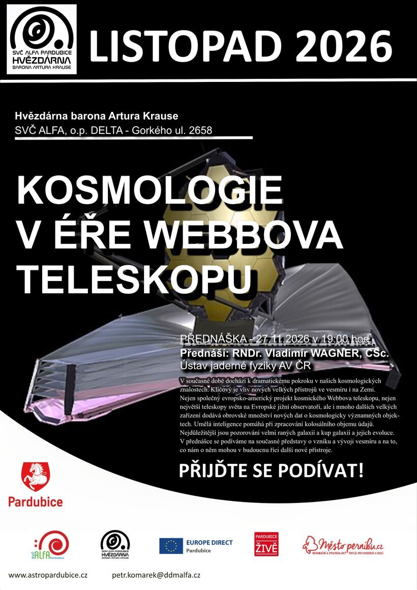 Přednáška: Kosmologie v éře Webova teleskopu – prohlídky a Muzea, Pardubice – fotka 2