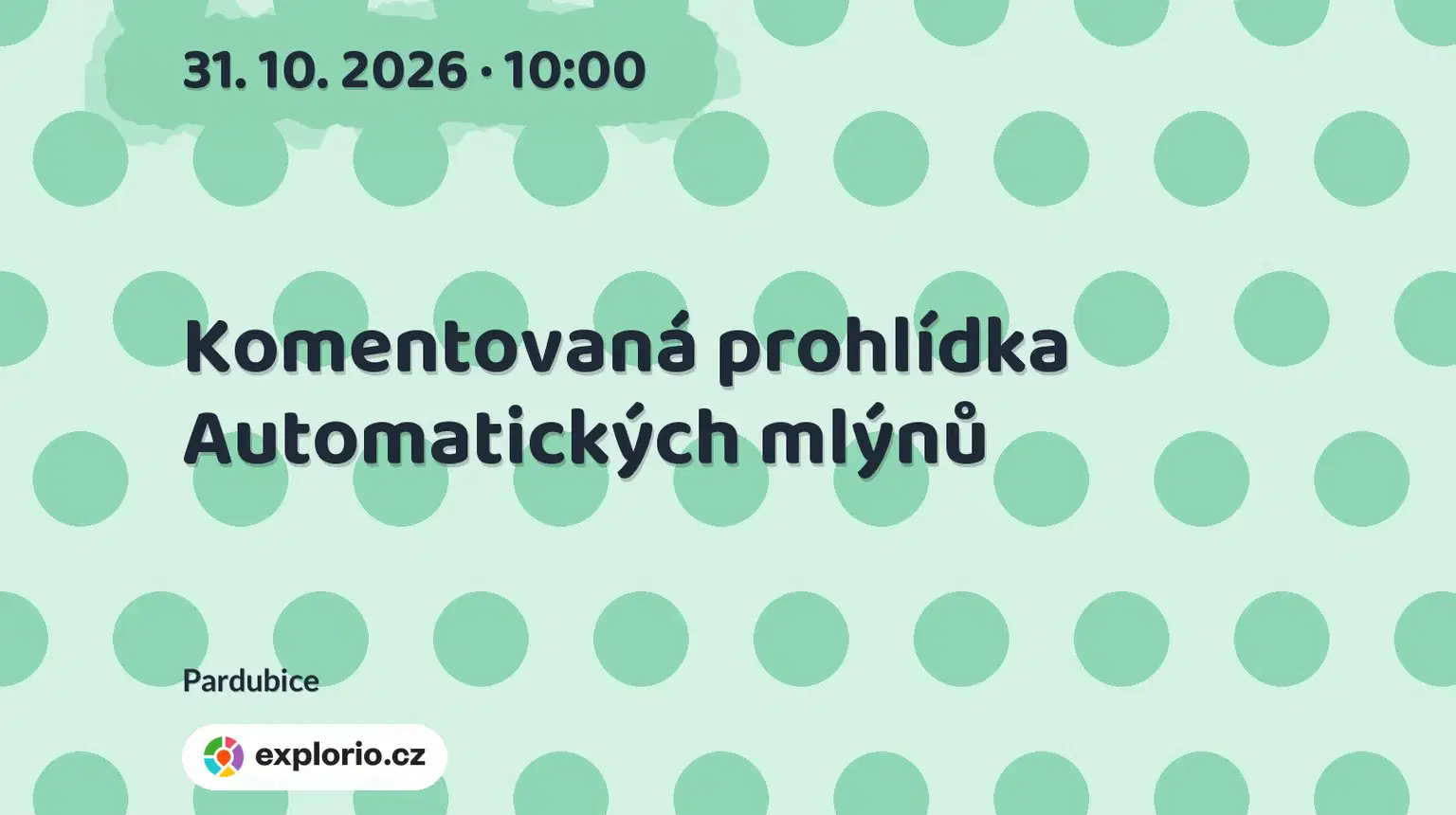 Komentovaná prohlídka Automatických mlýnů – prohlídky a Muzea, Pardubice