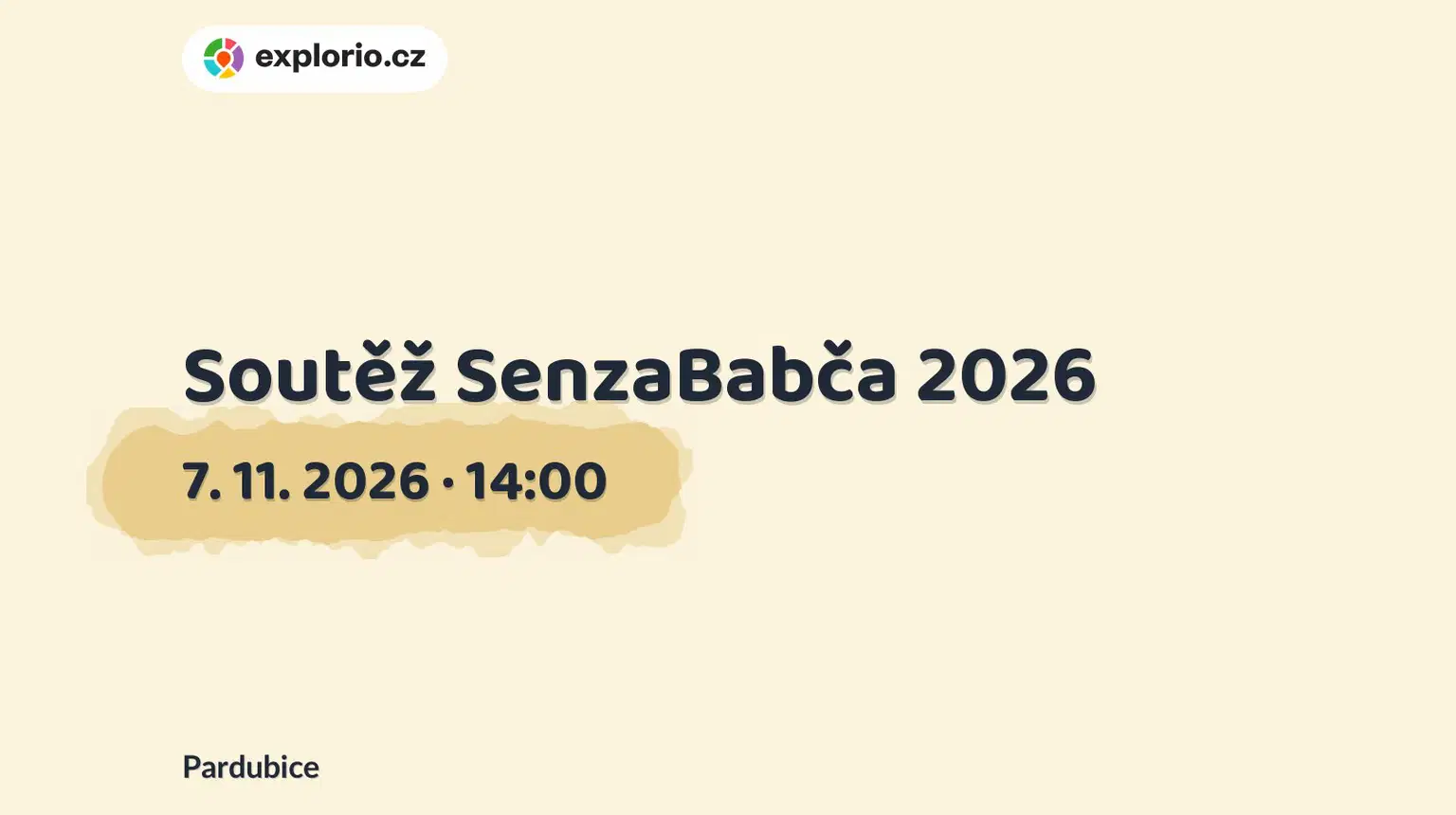 Soutěž SenzaBabča 2026 – festivaly a Slavnosti, Pardubice