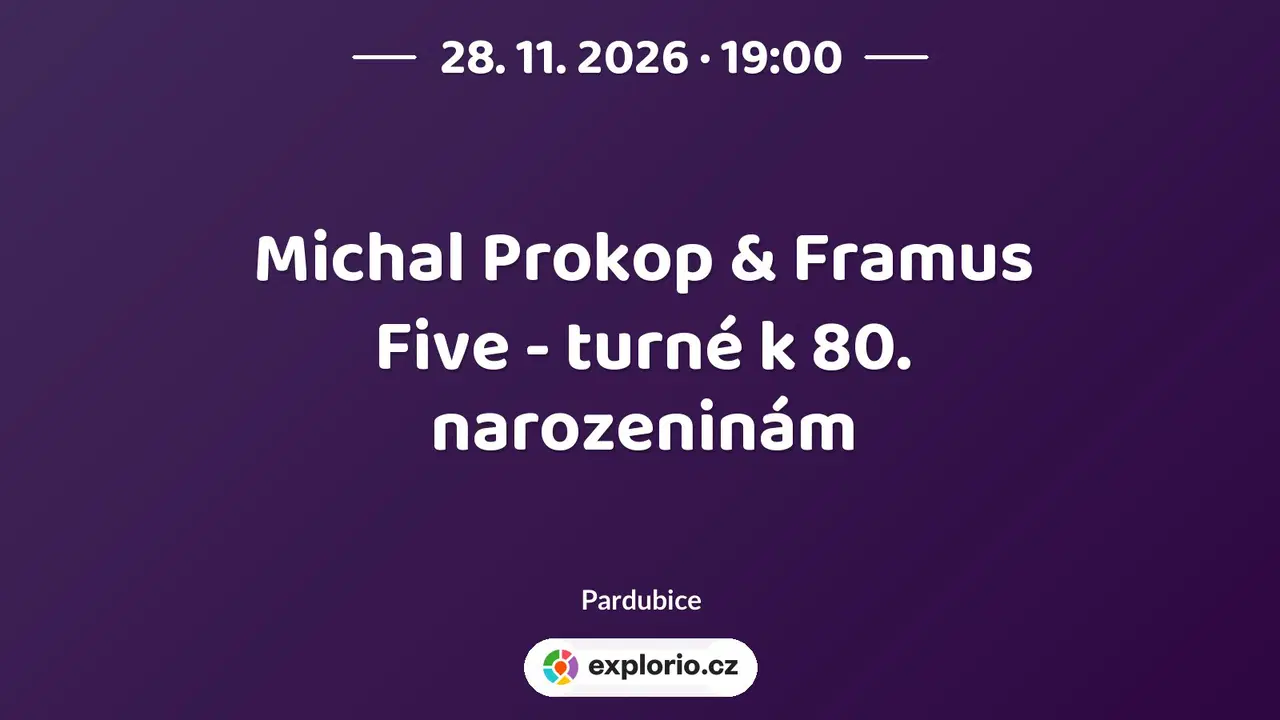 Michal Prokop & Framus Five - turné k 80. narozeninám – divadlo, Hudba a Kino, Pardubice