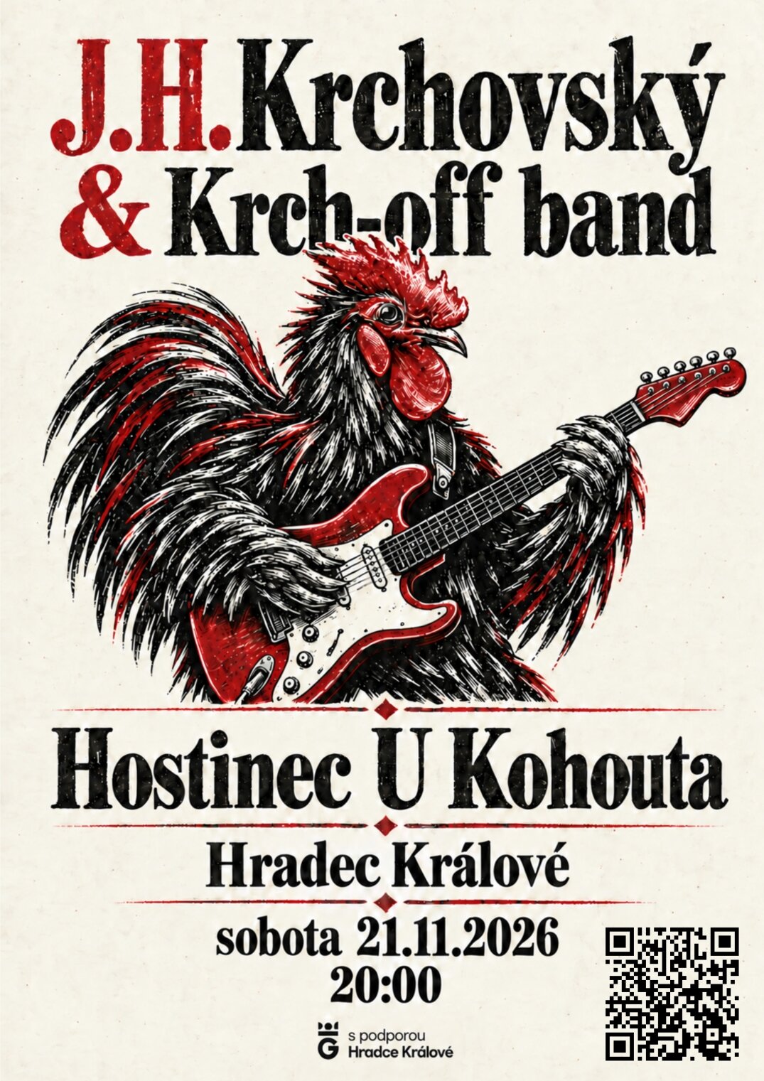 J.H.Krchovský & Krch-off band – divadlo, Hudba a Kino, Hradec Králové – fotka 2