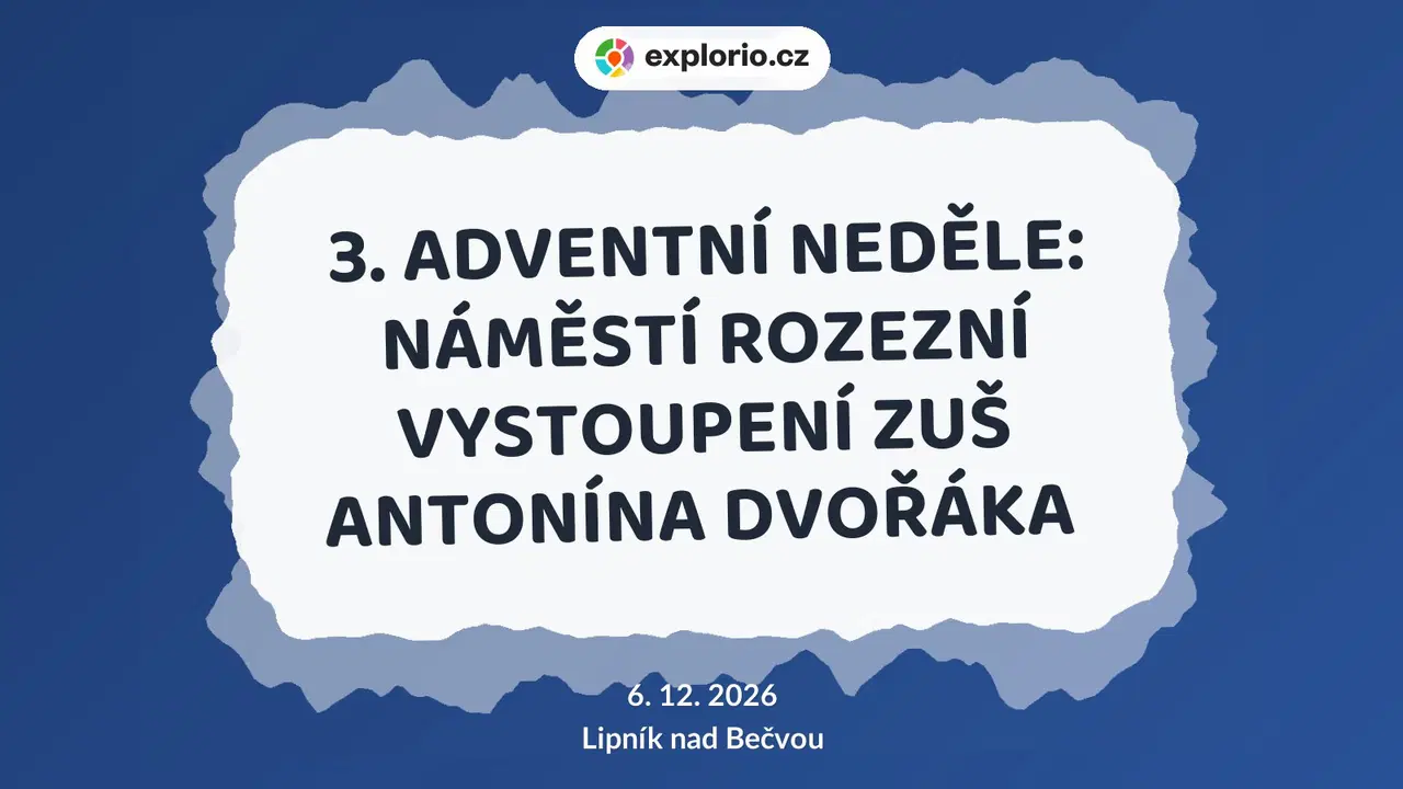 3. ADVENTNÍ NEDĚLE: NÁMĚSTÍ ROZEZNÍ VYSTOUPENÍ ZUŠ ANTONÍNA DVOŘÁKA – divadlo, Hudba a Kino, Lipník nad Bečvou