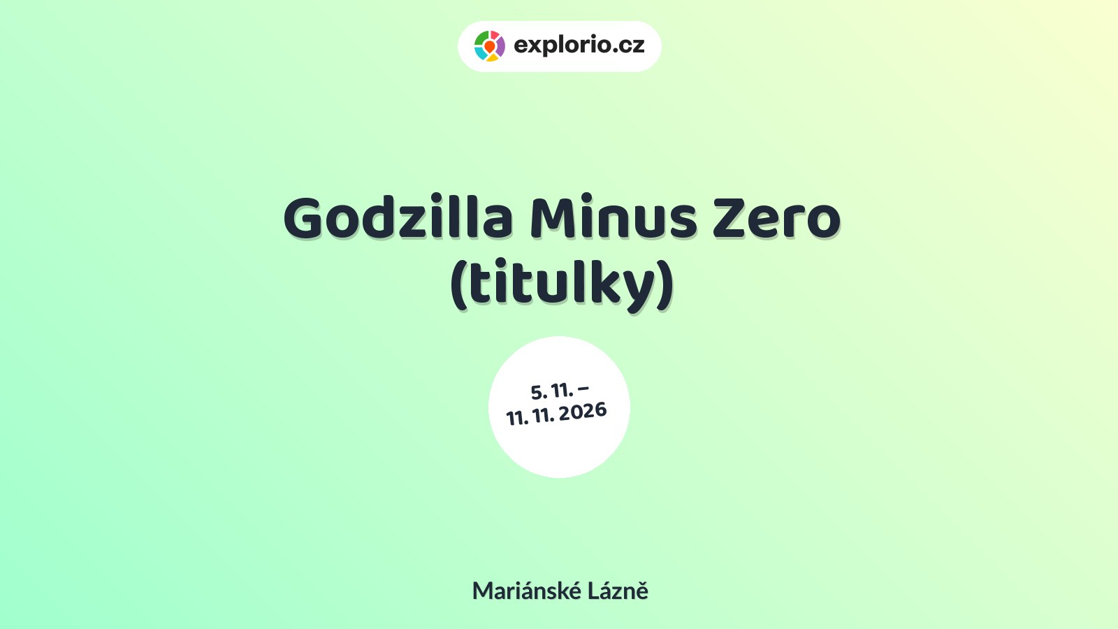 Godzilla Minus Zero (titulky) – divadlo, Hudba a Kino, Mariánské Lázně