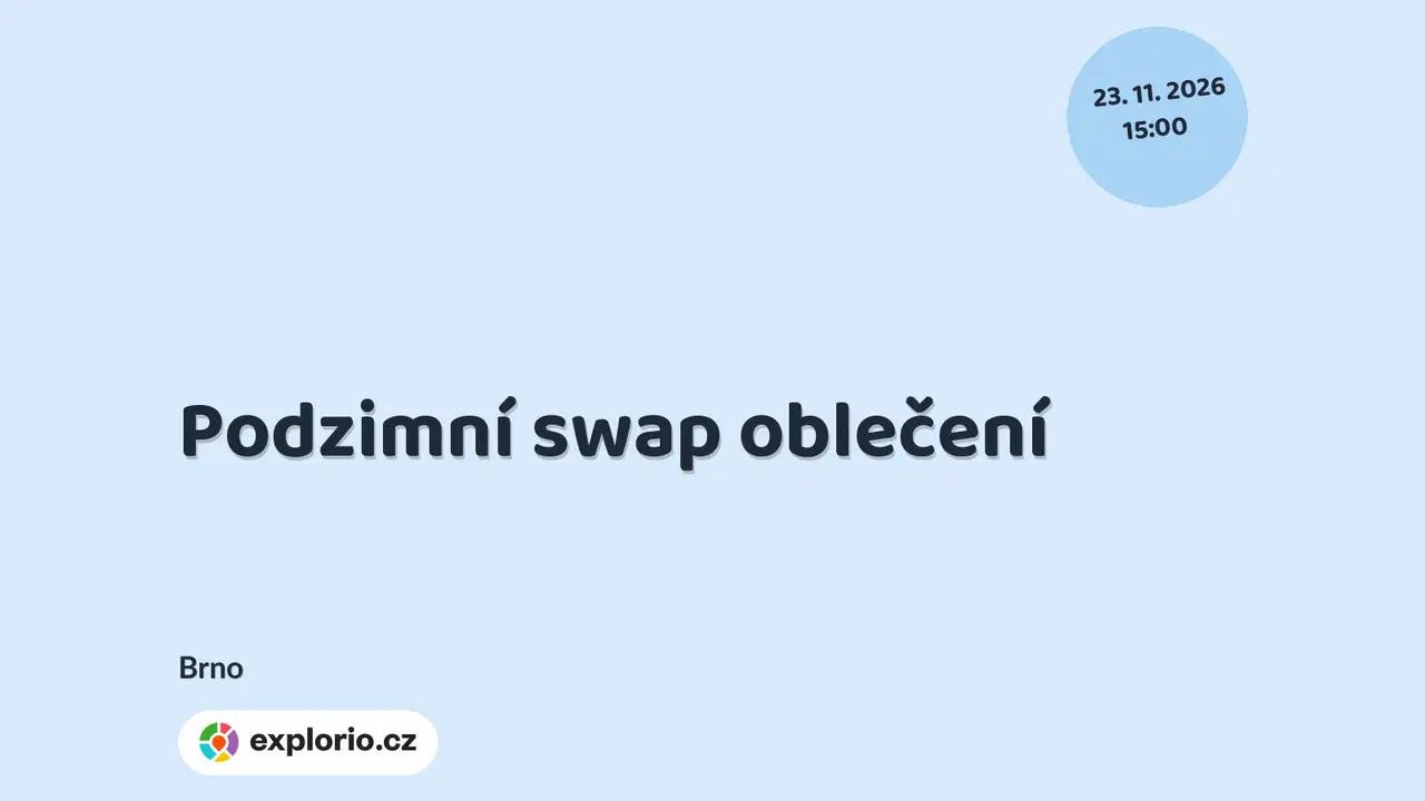 Podzimní swap oblečení – tvořivé dílny a Workshopy, Brno