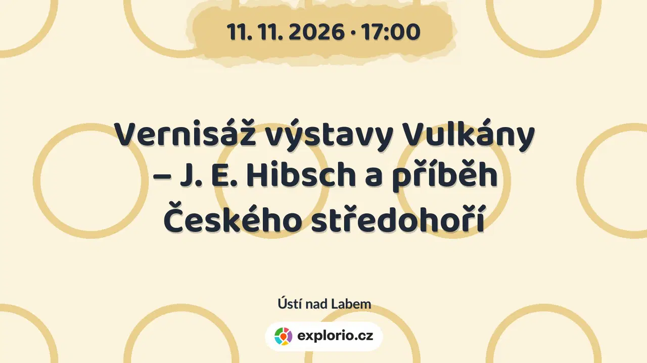 Vernisáž výstavy Vulkány – J. E. Hibsch a příběh Českého středohoří – prohlídky a Muzea, Ústí nad Labem