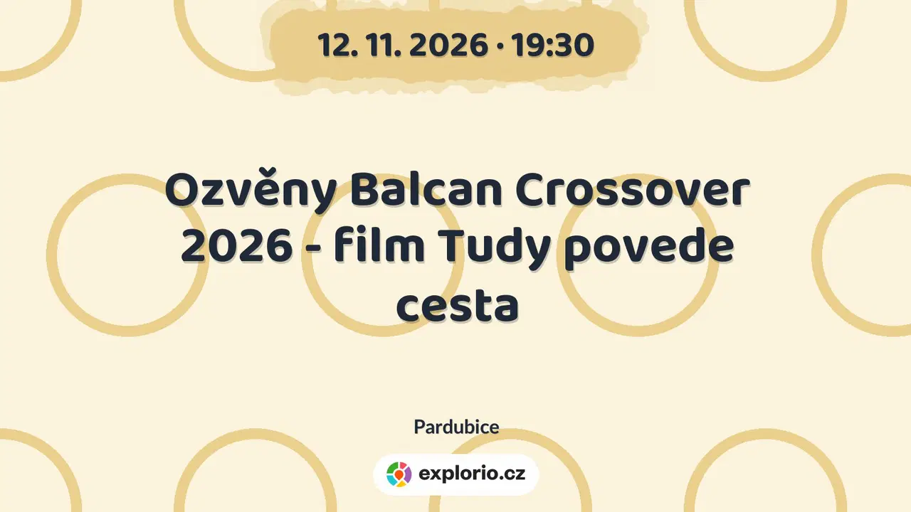 Ozvěny Balcan Crossover 2026 - film Tudy povede cesta – divadlo, Hudba a Kino, Pardubice