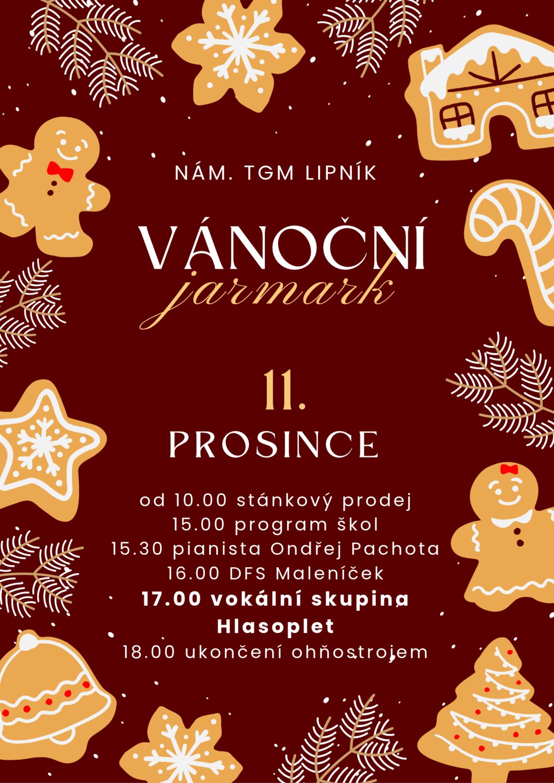 VÁNOČNÍ JARMARK V LIPNÍKU ROZZÁŘÍ NÁMĚSTÍ TRADIČNÍMI STÁNKY, BOHATÝM PROGRAMEM I OHŇOSTROJEM – festivaly a Slavnosti, Lipník nad Bečvou – fotka 2