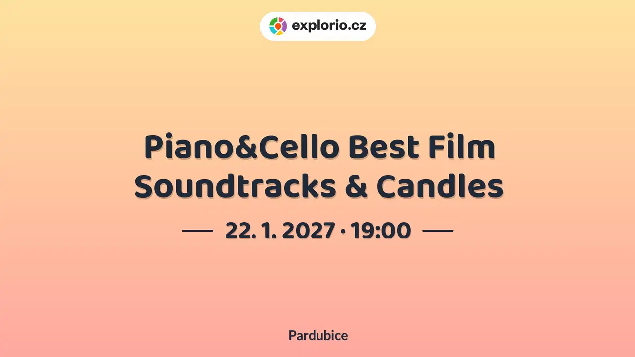 Piano&Cello Best Film Soundtracks & Candles – divadlo, Hudba a Kino, Pardubice