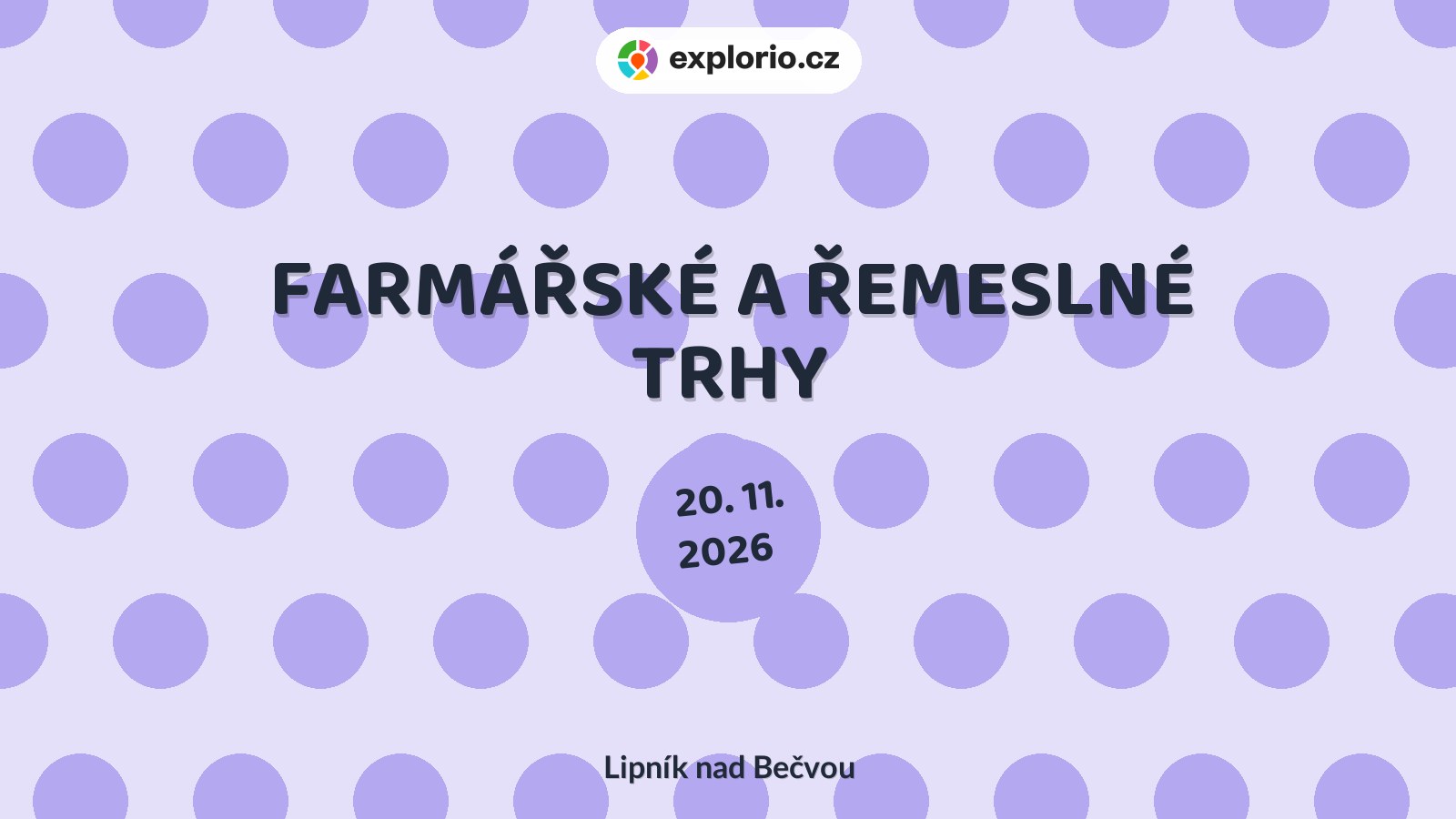 FARMÁŘSKÉ A ŘEMESLNÉ TRHY – festivaly a Slavnosti, Lipník nad Bečvou